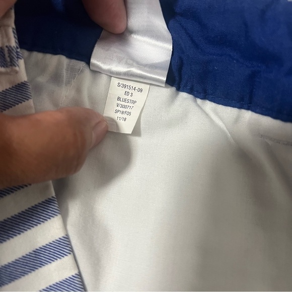 Old Navy Women's Everyday Shorts Plus Size 16 Navy & White Striped Cotton EUC - Picture 7 of 8